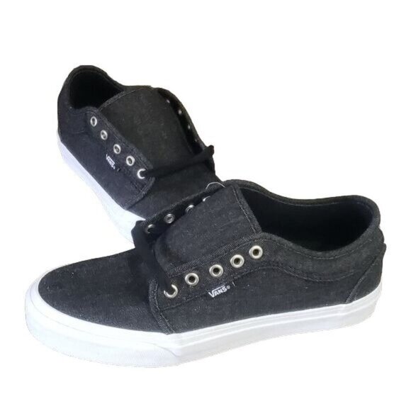 New Vans Chukka Low Skateboarding Sneakers Black Denim Casual Streetwear - Picture 2 of 8